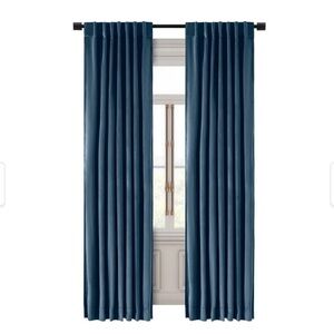 Premium Velvet Blue Curtain Panel New 50” W x 108 L